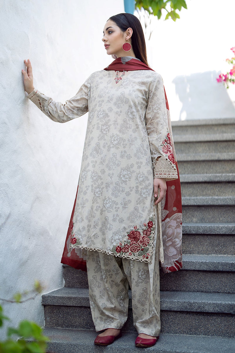 Baroque | Lawn Collection 24 | UF-549 - Pakistani Clothes for women, in United Kingdom and United States