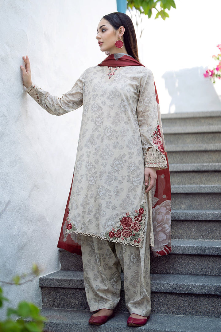 Baroque | Lawn Collection 24 | UF-549 - Hoorain Designer Wear - Pakistani Designer Clothes for women, in United Kingdom, United states, CA and Australia