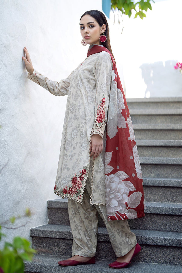 Baroque | Lawn Collection 24 | UF-549 - Hoorain Designer Wear - Pakistani Designer Clothes for women, in United Kingdom, United states, CA and Australia