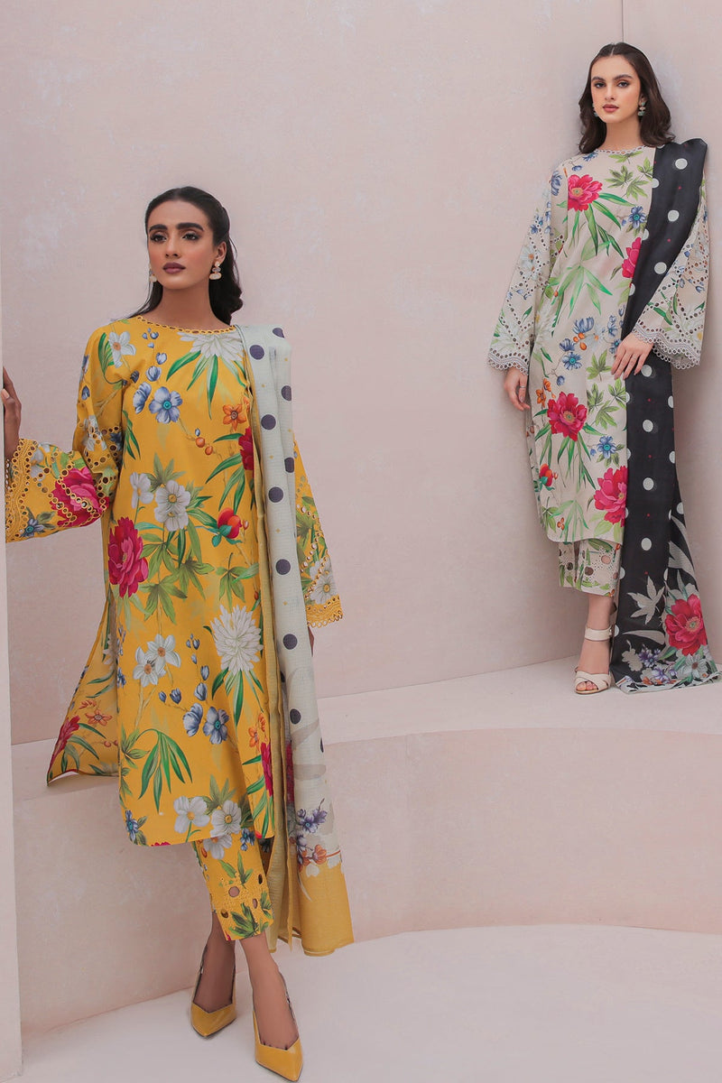 Baroque | Lawn Collection 24 | UF-332 - Pakistani Clothes for women, in United Kingdom and United States