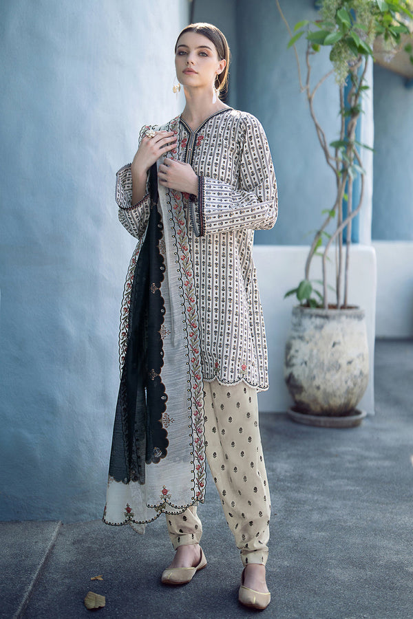 Baroque | Lawn Collection 24 | UF-555 - Hoorain Designer Wear - Pakistani Ladies Branded Stitched Clothes in United Kingdom, United states, CA and Australia