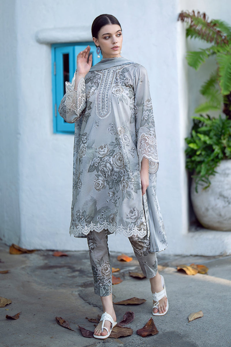 Baroque | Lawn Collection 24 | UF-557 - Pakistani Clothes for women, in United Kingdom and United States