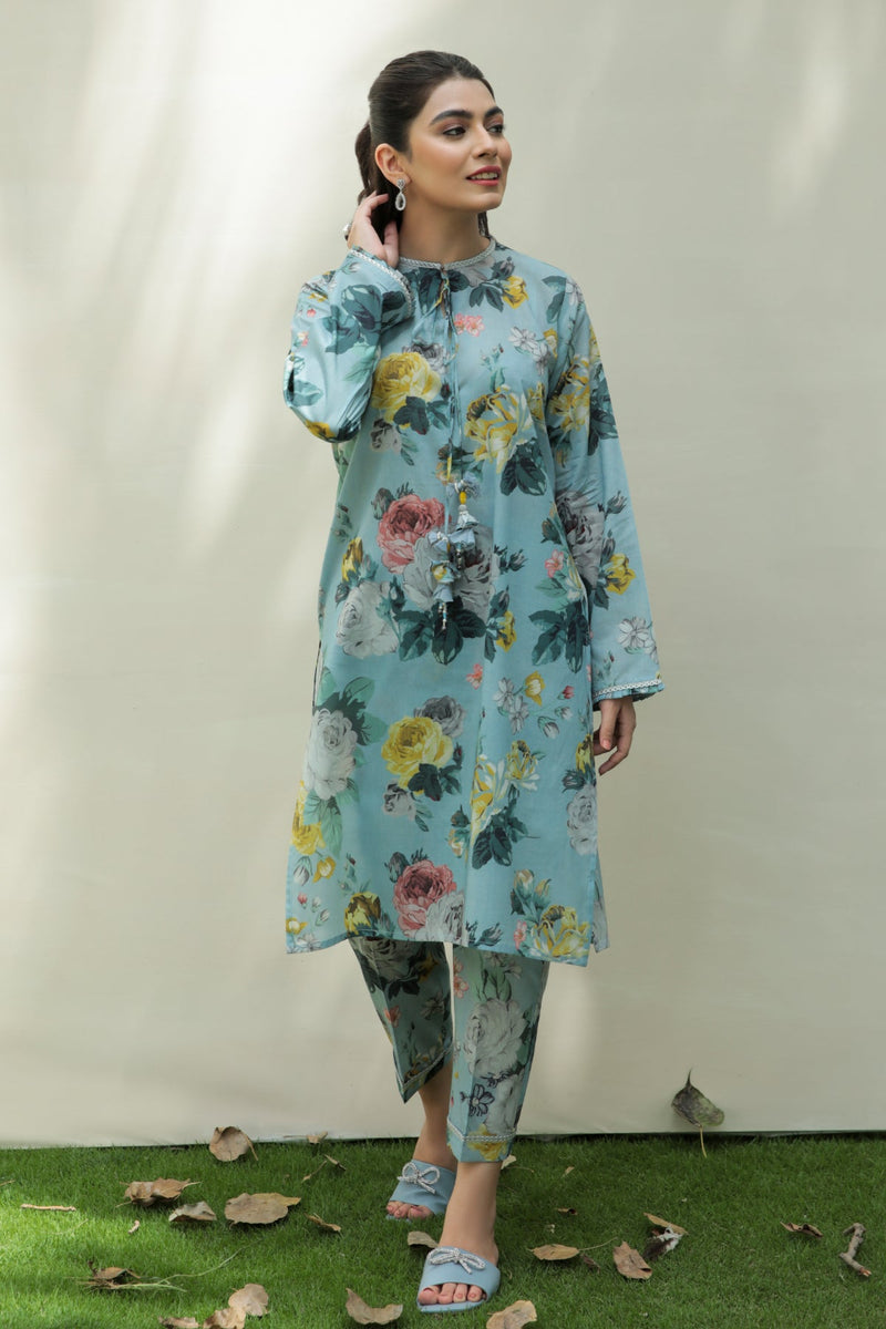 Baroque | Lawn Collection 24 | UF-211 - Pakistani Clothes for women, in United Kingdom and United States