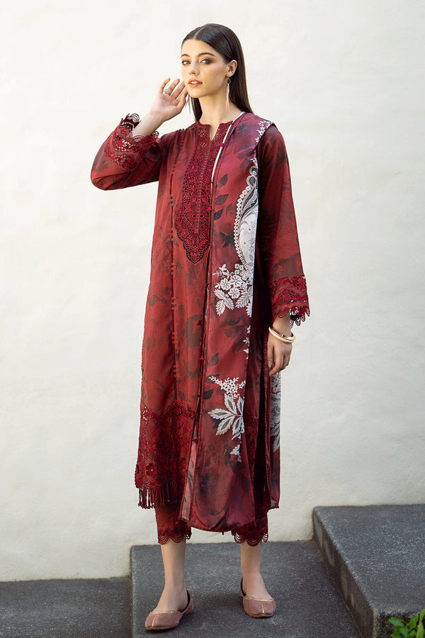 Baroque | Lawn Collection 24 | UF-545 - Hoorain Designer Wear - Pakistani Ladies Branded Stitched Clothes in United Kingdom, United states, CA and Australia