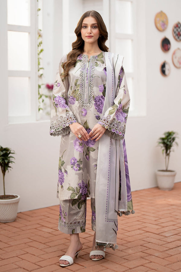 Baroque | Lawn Collection 24 | UF-531 - Hoorain Designer Wear - Pakistani Ladies Branded Stitched Clothes in United Kingdom, United states, CA and Australia