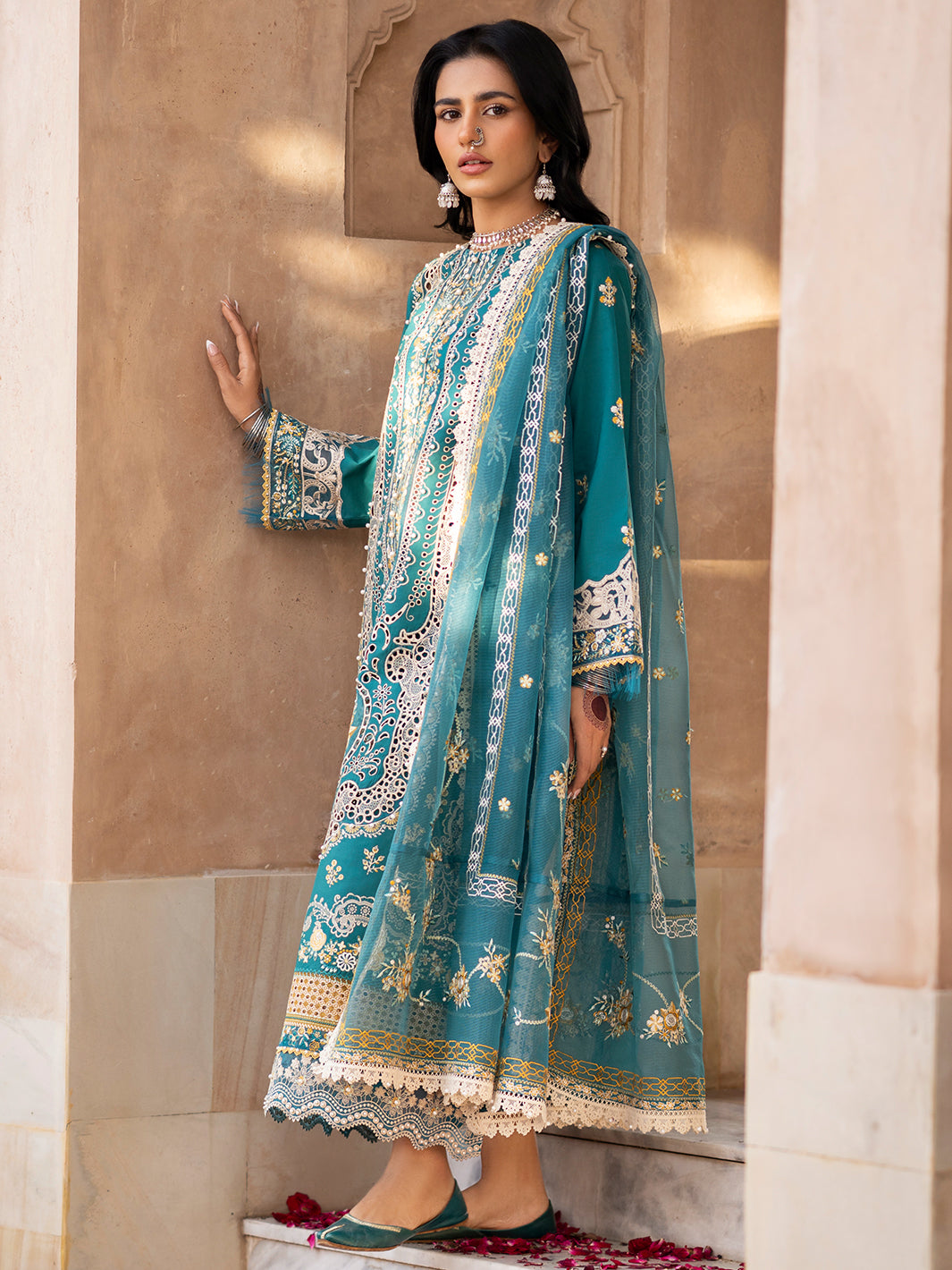 Binilyas | Dilbaro Embroidered Festive Lawn 24 | 404-B - Pakistani Clothes for women, in United Kingdom and United States