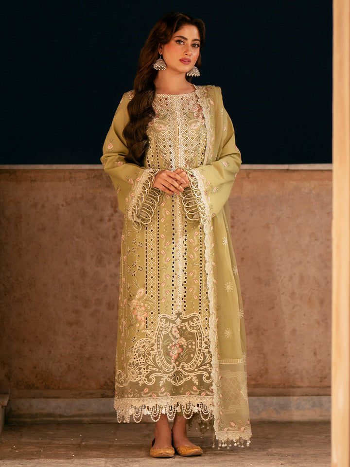 Binilyas | Dilbaro Embroidered Festive Lawn 24 | 405-A - Hoorain Designer Wear - Pakistani Ladies Branded Stitched Clothes in United Kingdom, United states, CA and Australia
