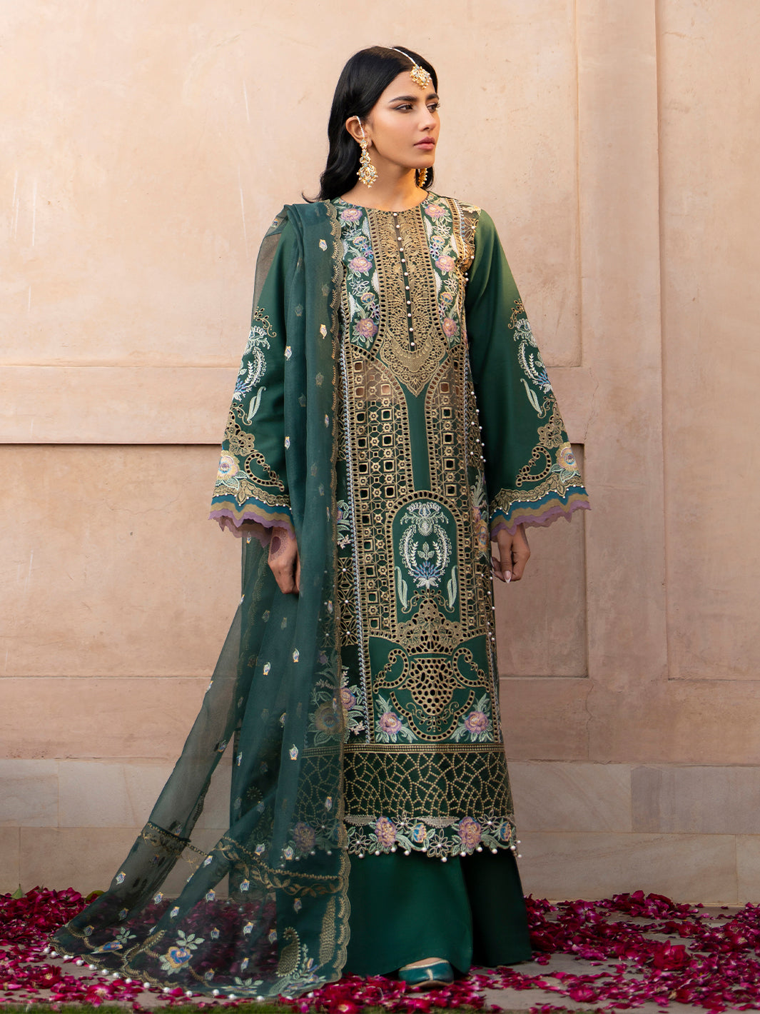 Binilyas | Dilbaro Embroidered Festive Lawn 24 | 407-A - Pakistani Clothes for women, in United Kingdom and United States