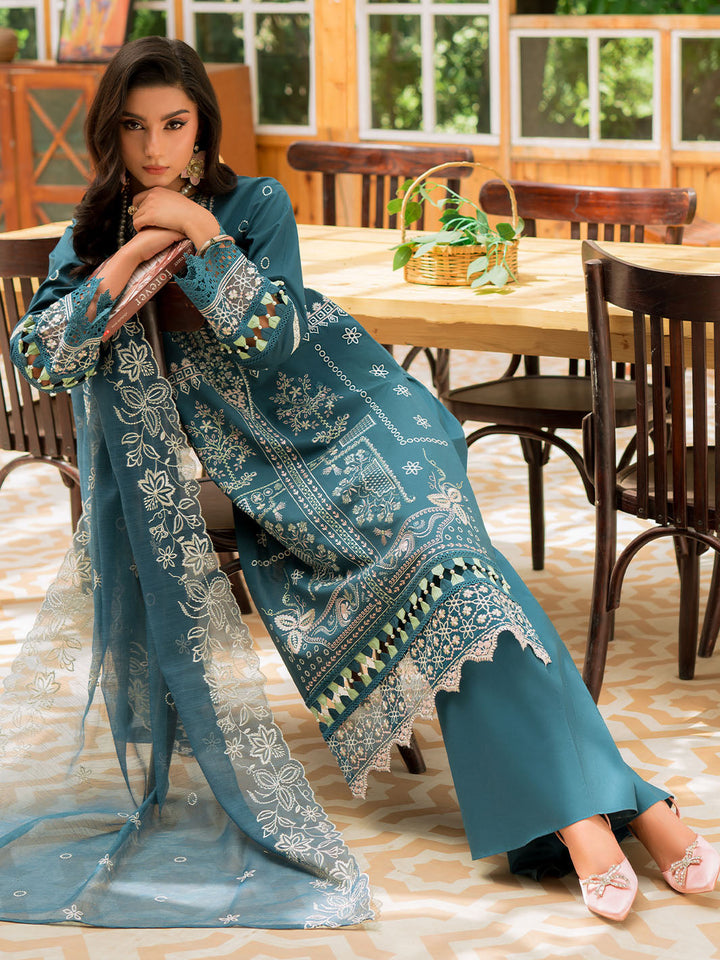 Mahnur | Bella Lawn 24 | BL - 01 - Hoorain Designer Wear - Pakistani Designer Clothes for women, in United Kingdom, United states, CA and Australia
