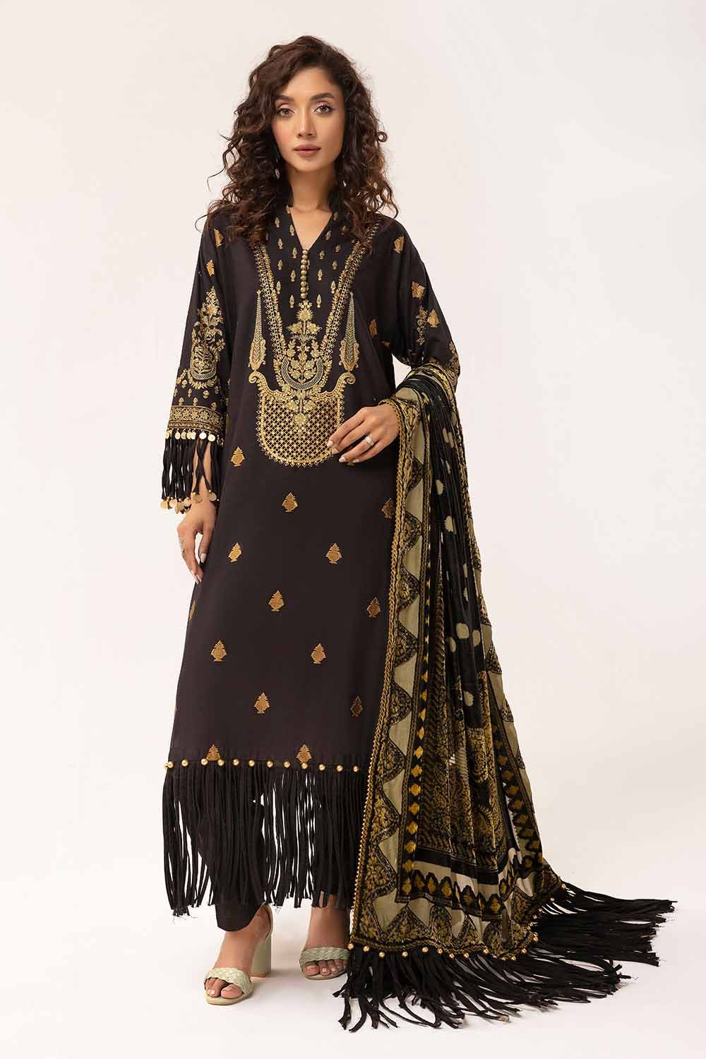 Gul Ahmed | Winter Collection 24 | Burnout Velvet Dupatta BVL-42002