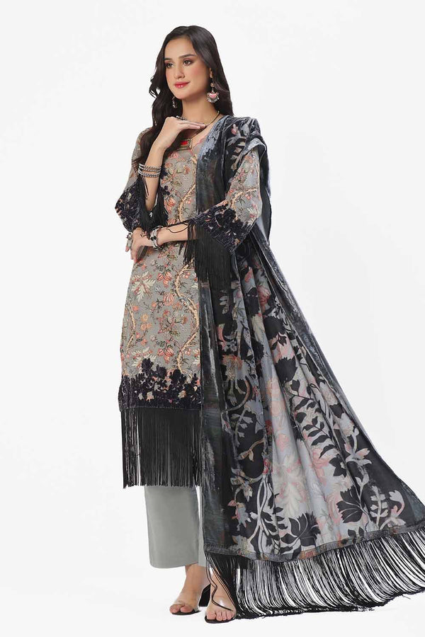 Gul Ahmed | Winter Collection 24 | Velvet Dupatta BVL-42008