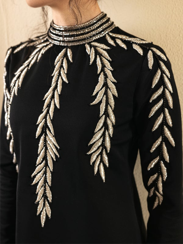 Caia | Mahiri Luxury Edit’24 | VIVACIÉ (BLACK) - Hoorain Designer Wear - Pakistani Ladies Branded Stitched Clothes in United Kingdom, United states, CA and Australia