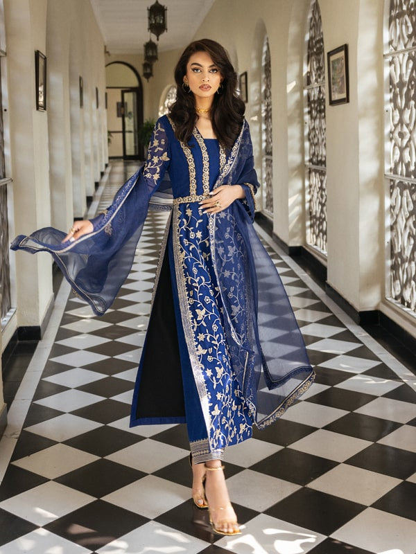 Caia | Mahiri Luxury Edit’24 | AZURE - Hoorain Designer Wear - Pakistani Ladies Branded Stitched Clothes in United Kingdom, United states, CA and Australia