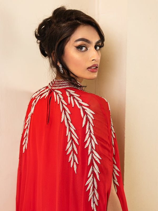 Caia | Mahiri Luxury Edit’24 | VIVACIÉ (RED) - Hoorain Designer Wear - Pakistani Ladies Branded Stitched Clothes in United Kingdom, United states, CA and Australia