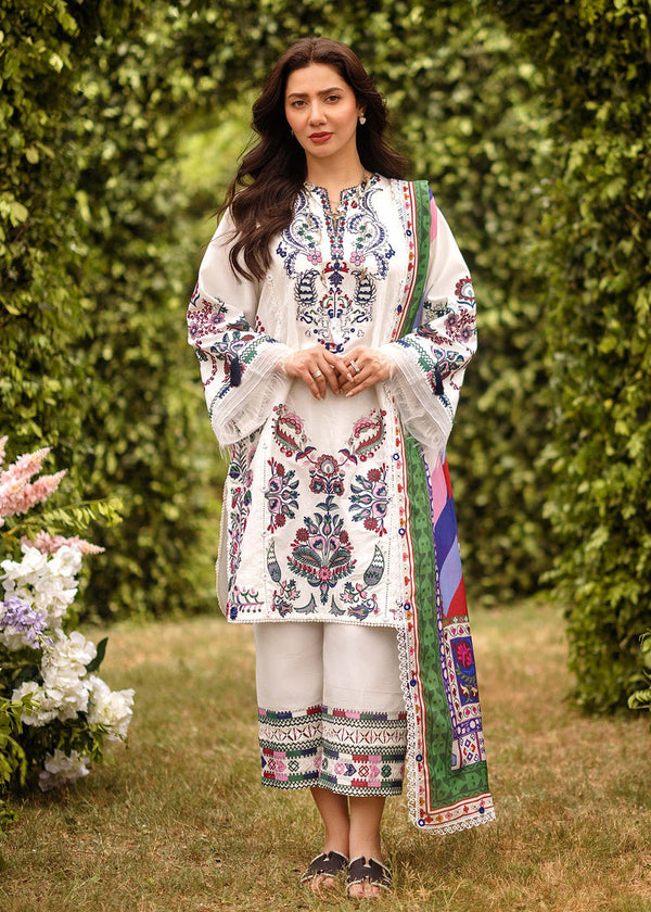 Sadaf Fawad Khan | Lawn 24 | Suzani (A) - Hoorain Designer Wear - Pakistani Designer Clothes for women, in United Kingdom, United states, CA and Australia