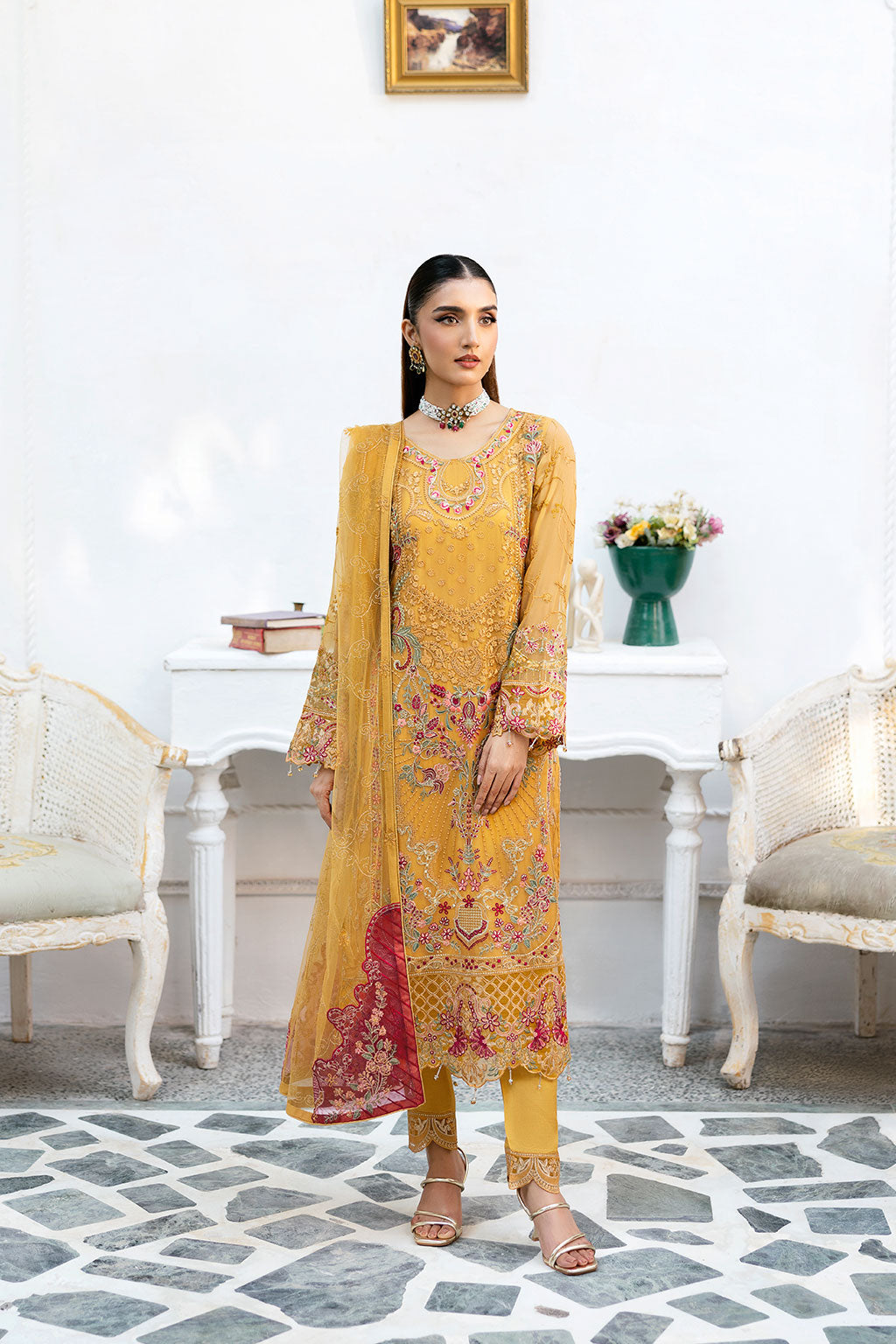 Ramsha | Chevron Chiffon Collection | A-1004