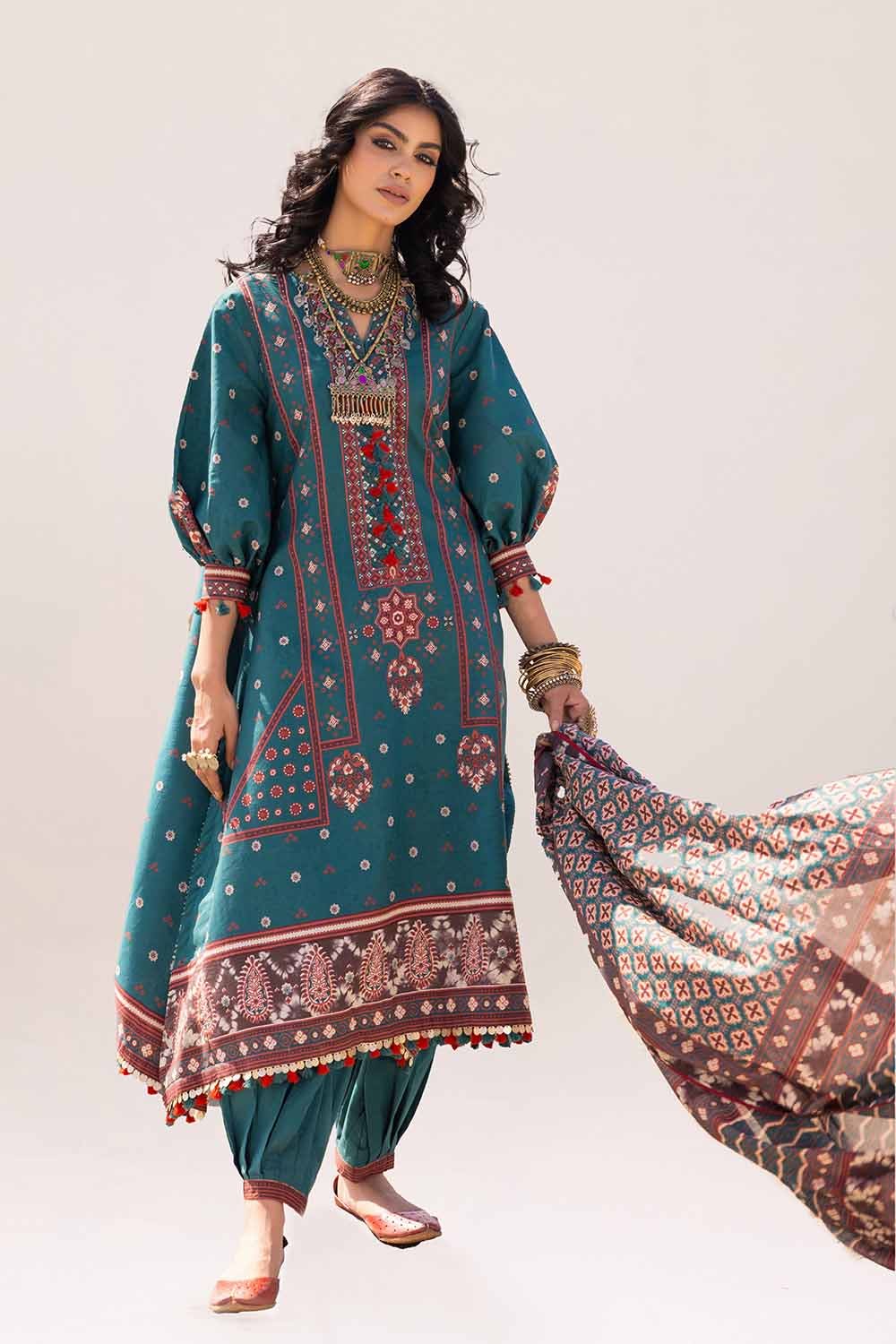 Gul Ahmed | Ajrak Kahani | CL-42115 - Pakistani Clothes for women, in United Kingdom and United States