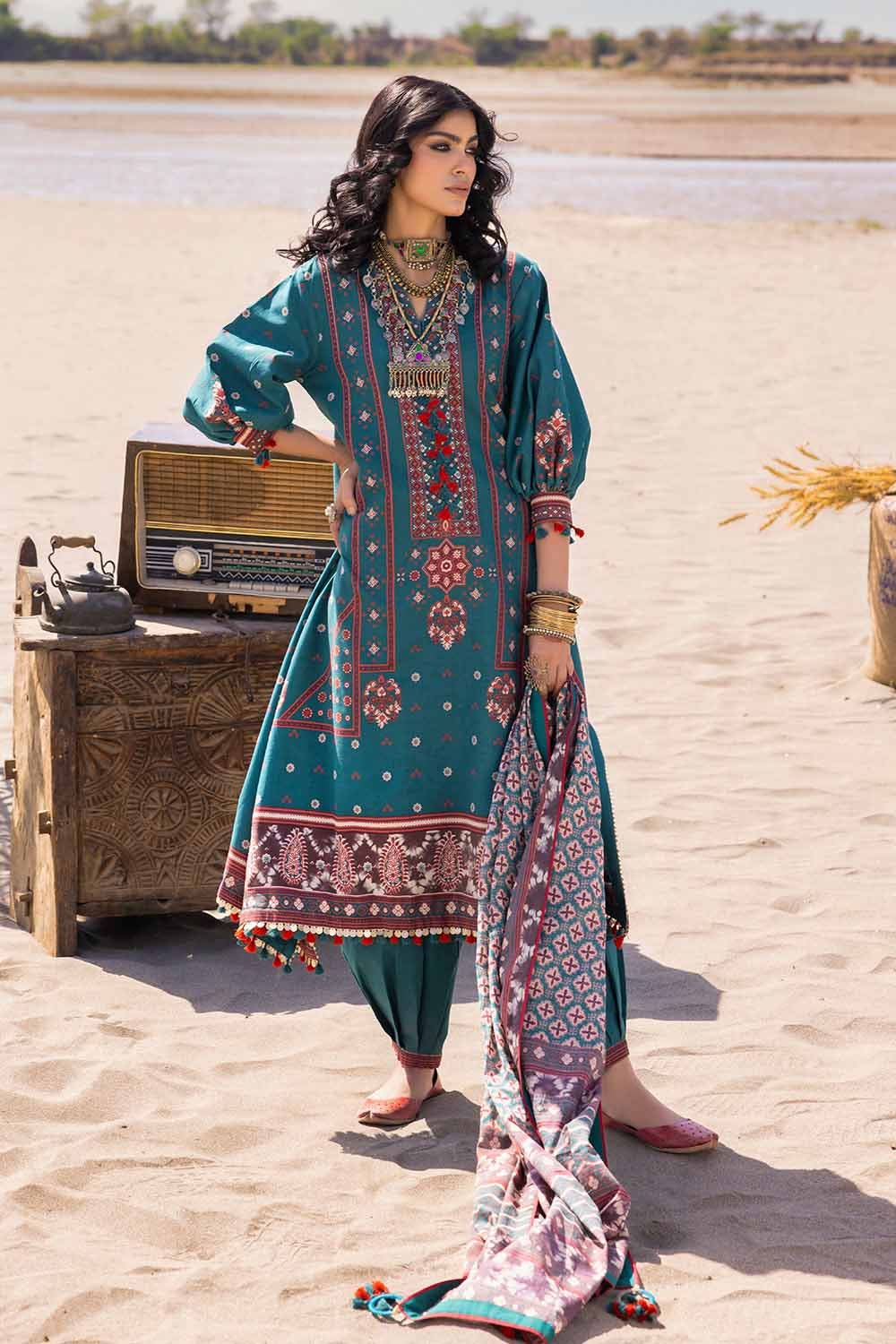 Gul Ahmed | Ajrak Kahani | CL-42115 - Pakistani Clothes for women, in United Kingdom and United States