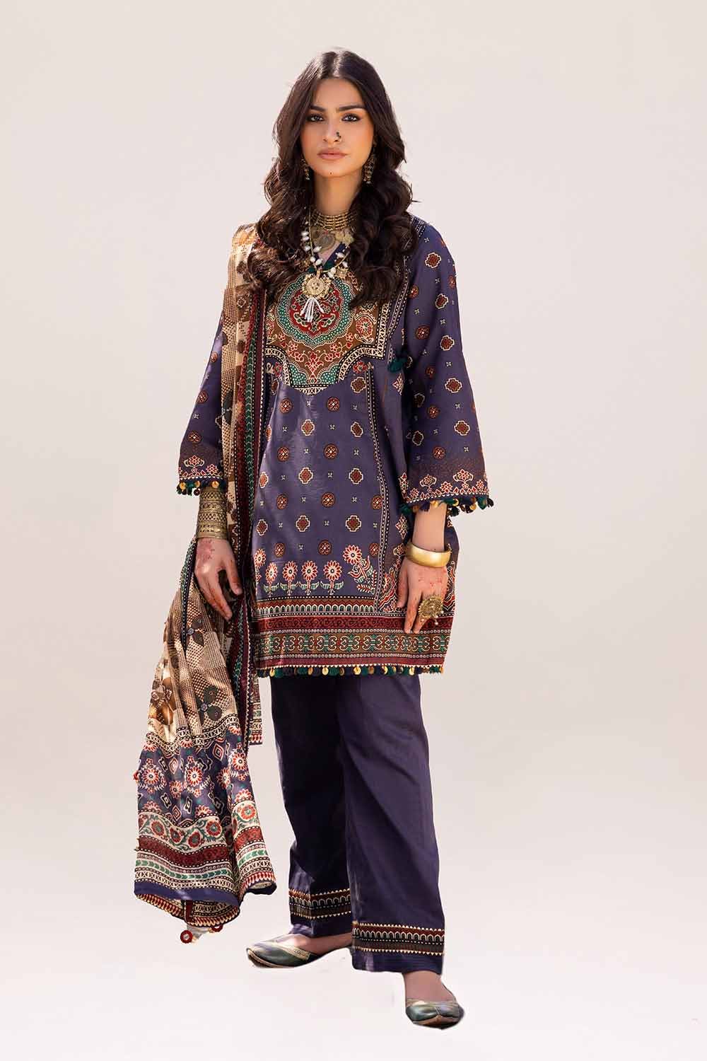 Gul Ahmed | Ajrak Kahani | CL-42118 - Pakistani Clothes for women, in United Kingdom and United States