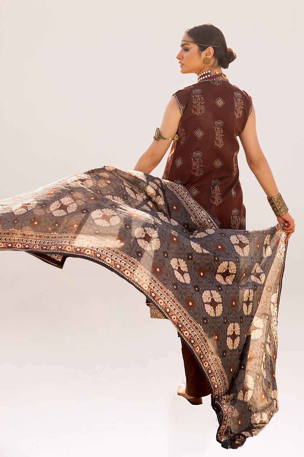 Gul Ahmed | Ajrak Kahani | CL-42120 - Pakistani Clothes for women, in United Kingdom and United States