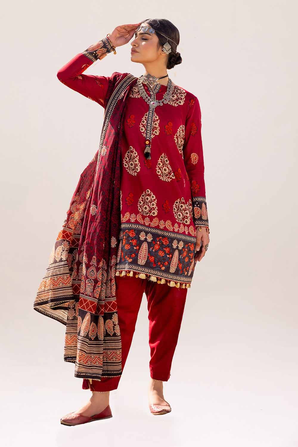 Gul Ahmed | Ajrak Kahani | CL-42245 - Pakistani Clothes for women, in United Kingdom and United States