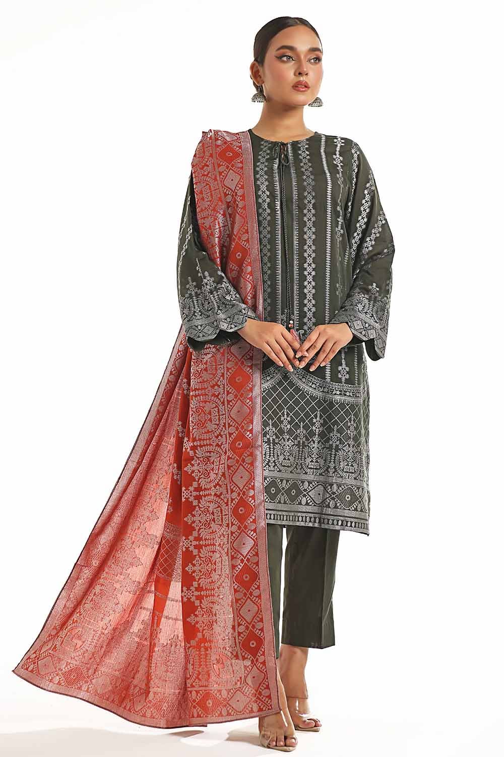 Gul Ahmed | Special Jacquard Collection | CLF-42023 B - Pakistani Clothes for women, in United Kingdom and United States