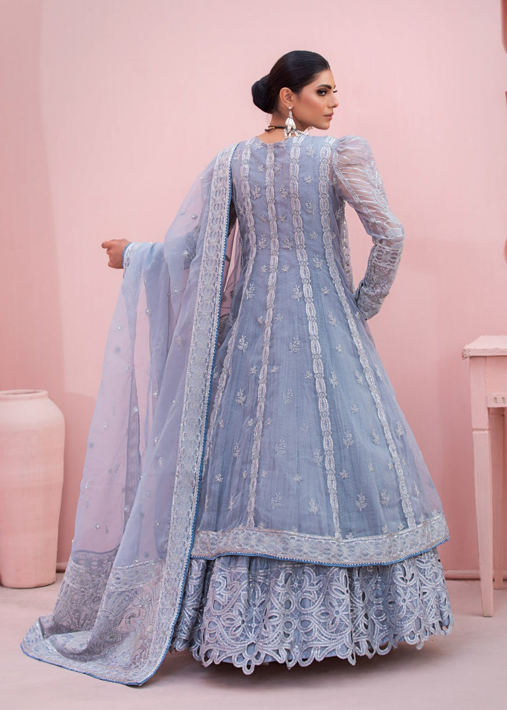 Diara Couture | Tabeer Formals | POGT-01-02 - GREY BLUE