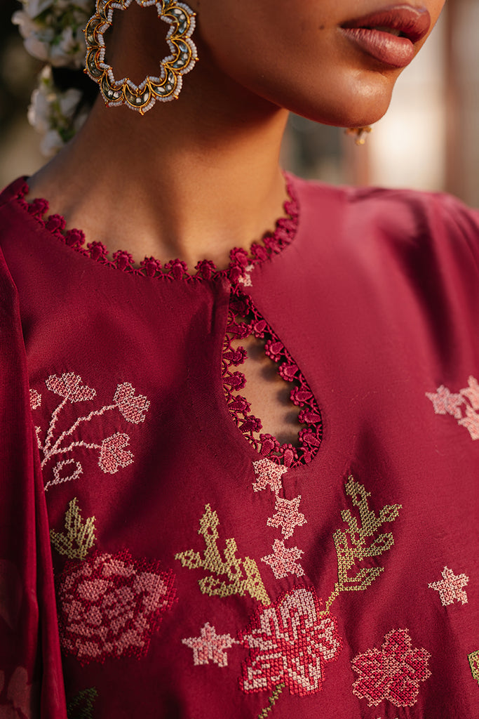Cross Stitch | Eid Lawn 24 | RUBY MAZE - Hoorain Designer Wear - Pakistani Ladies Branded Stitched Clothes in United Kingdom, United states, CA and Australia