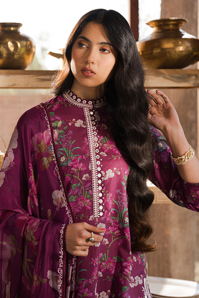 Cross Stitch | Eid Lawn 24 | IRIS MAUVE - Pakistani Clothes for women, in United Kingdom and United States