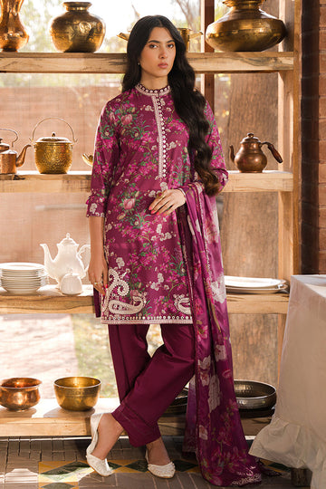 Cross Stitch | Eid Lawn 24 | IRIS MAUVE - Pakistani Clothes for women, in United Kingdom and United States