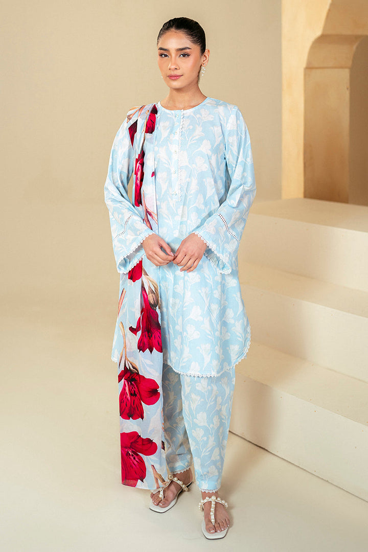 Cross Stitch | Daily Lawn 24 | TULIP GLAM-3 PIECE LAWN SUIT - Hoorain Designer Wear - Pakistani Ladies Branded Stitched Clothes in United Kingdom, United states, CA and Australia