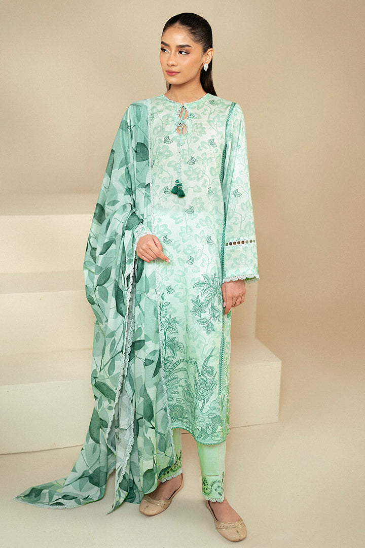 Cross Stitch | Daily Lawn 24 | MINTY MEADOW-3 PIECE LAWN SUIT - Hoorain Designer Wear - Pakistani Ladies Branded Stitched Clothes in United Kingdom, United states, CA and Australia