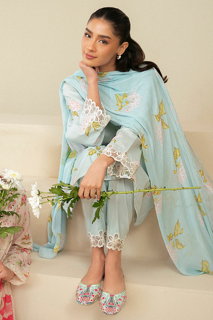 Cross Stitch | Daily Lawn 24 | DIM GRAY-3 PIECE LAWN SUIT - Hoorain Designer Wear - Pakistani Ladies Branded Stitched Clothes in United Kingdom, United states, CA and Australia