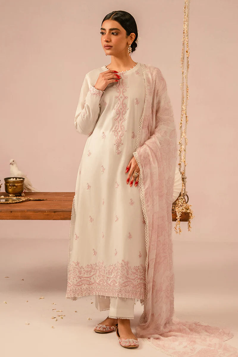 Cross Stitch | Mahiri Embroidered Collection 24 | Ivory Cream - Pakistani Clothes for women, in United Kingdom and United States