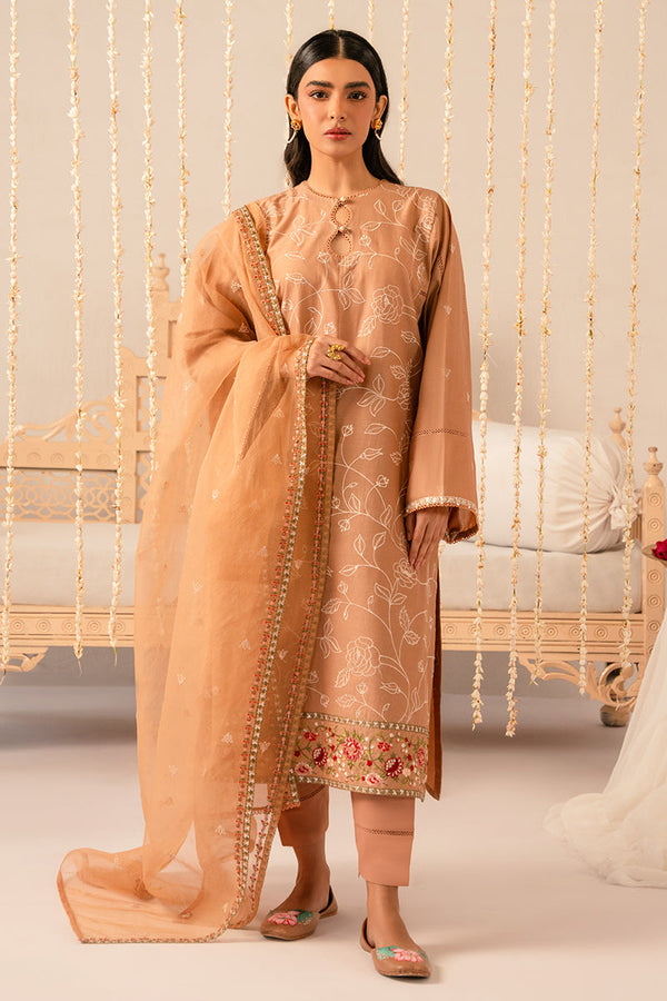 Cross Stitch | Mahiri Embroidered Collection 24 |  RUSTIC BROWN - Hoorain Designer Wear - Pakistani Ladies Branded Stitched Clothes in United Kingdom, United states, CA and Australia