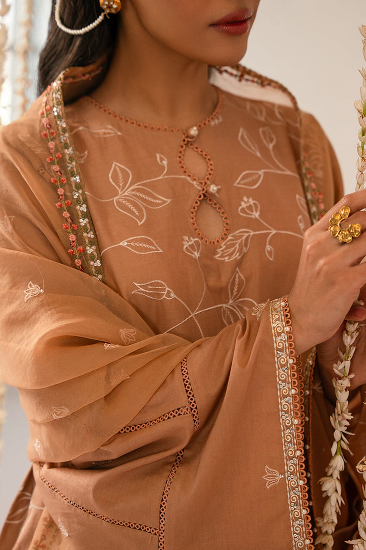 Cross Stitch | Mahiri Embroidered Collection 24 |  RUSTIC BROWN - Hoorain Designer Wear - Pakistani Ladies Branded Stitched Clothes in United Kingdom, United states, CA and Australia