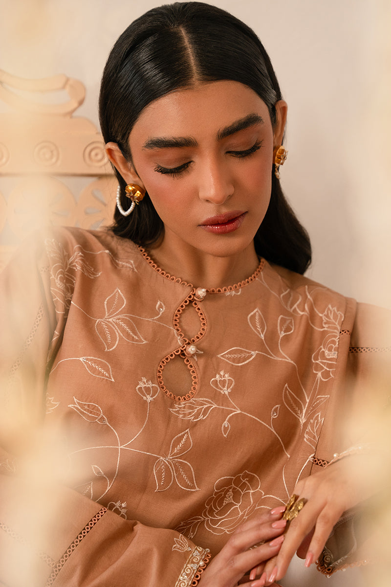 Cross Stitch | Mahiri Embroidered Collection 24 |  RUSTIC BROWN - Pakistani Clothes for women, in United Kingdom and United States