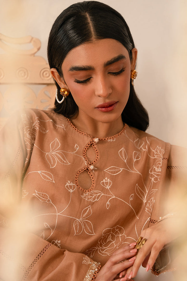 Cross Stitch | Mahiri Embroidered Collection 24 |  RUSTIC BROWN - Hoorain Designer Wear - Pakistani Ladies Branded Stitched Clothes in United Kingdom, United states, CA and Australia