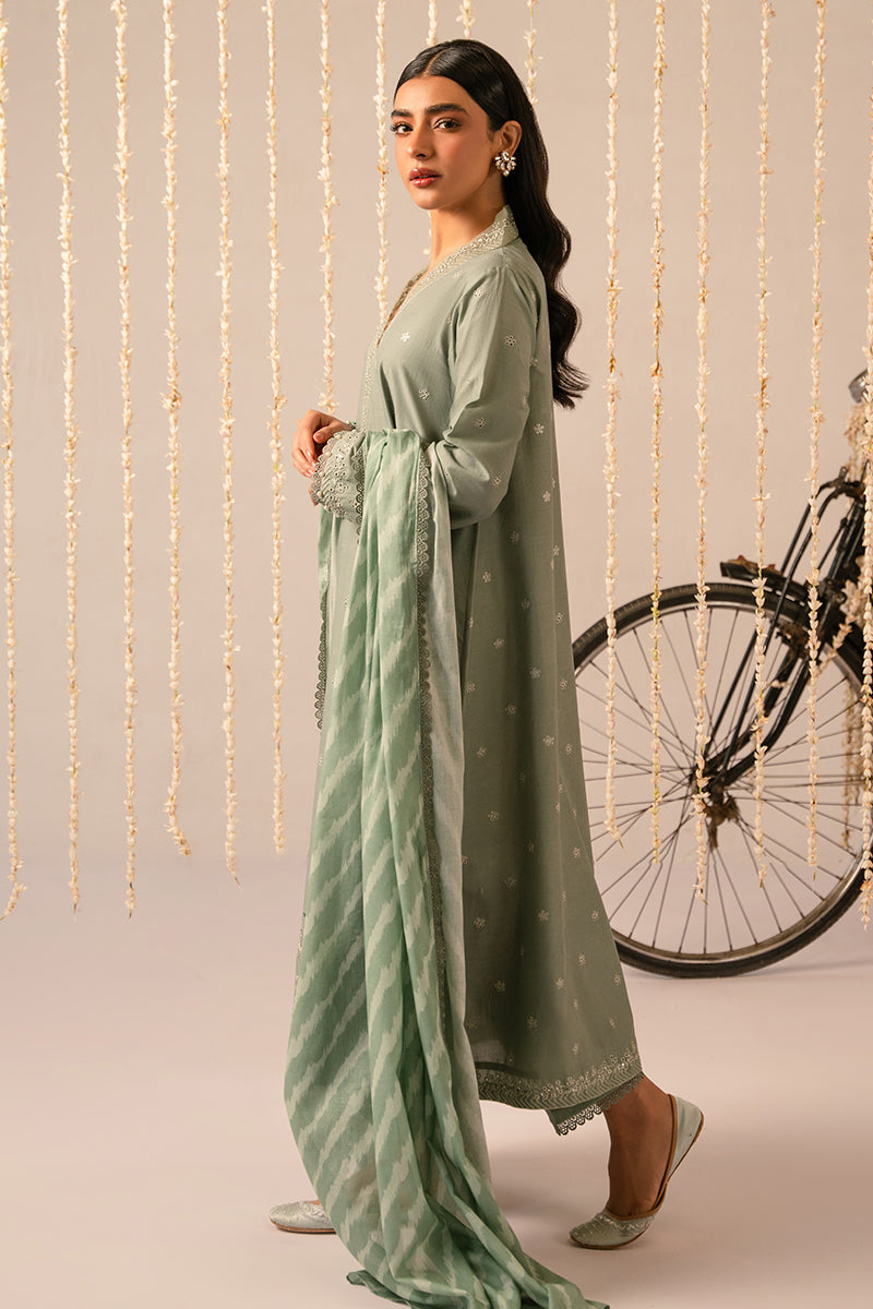 Cross Stitch | Mahiri Embroidered Collection 24 | Sage Green - Pakistani Clothes for women, in United Kingdom and United States