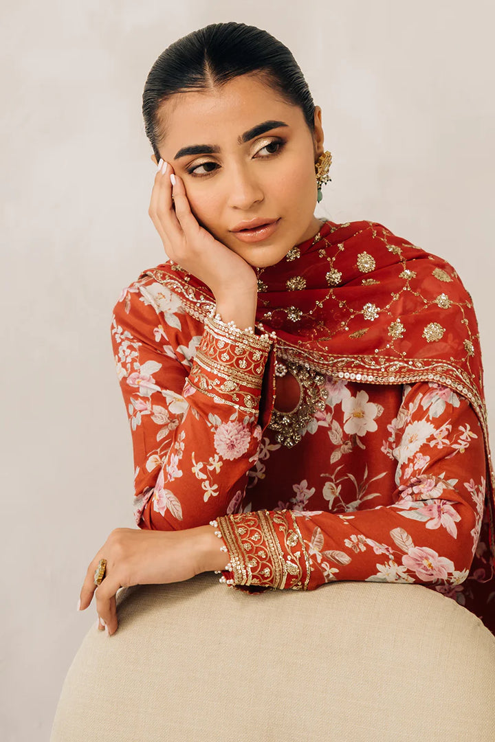 Cross Stitch | Luxe Atelier 24 | Crimson Glow - Hoorain Designer Wear - Pakistani Ladies Branded Stitched Clothes in United Kingdom, United states, CA and Australia
