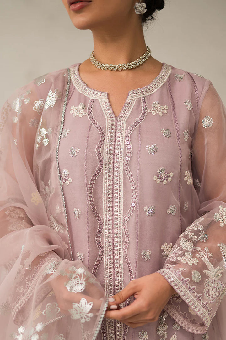 Cross Stitch | Luxe Atelier 24 | Mauve Somber - Hoorain Designer Wear - Pakistani Ladies Branded Stitched Clothes in United Kingdom, United states, CA and Australia