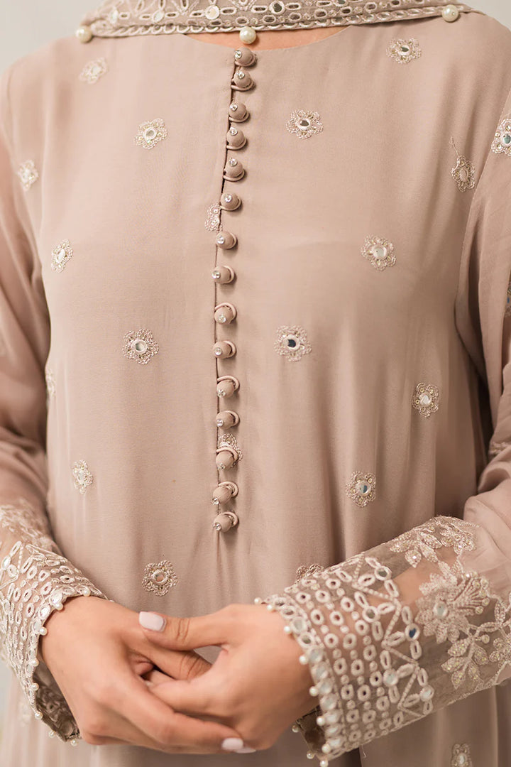 Cross Stitch | Luxe Atelier 24 | Maple Brown - Hoorain Designer Wear - Pakistani Ladies Branded Stitched Clothes in United Kingdom, United states, CA and Australia