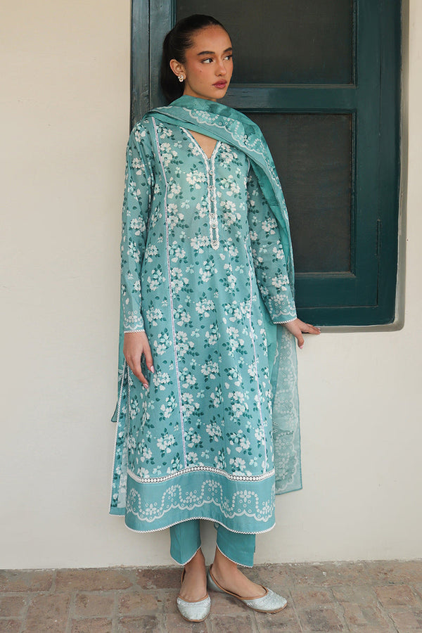 Cross Stitch | Printed Lawn | BLUE CHARM - Hoorain Designer Wear - Pakistani Ladies Branded Stitched Clothes in United Kingdom, United states, CA and Australia