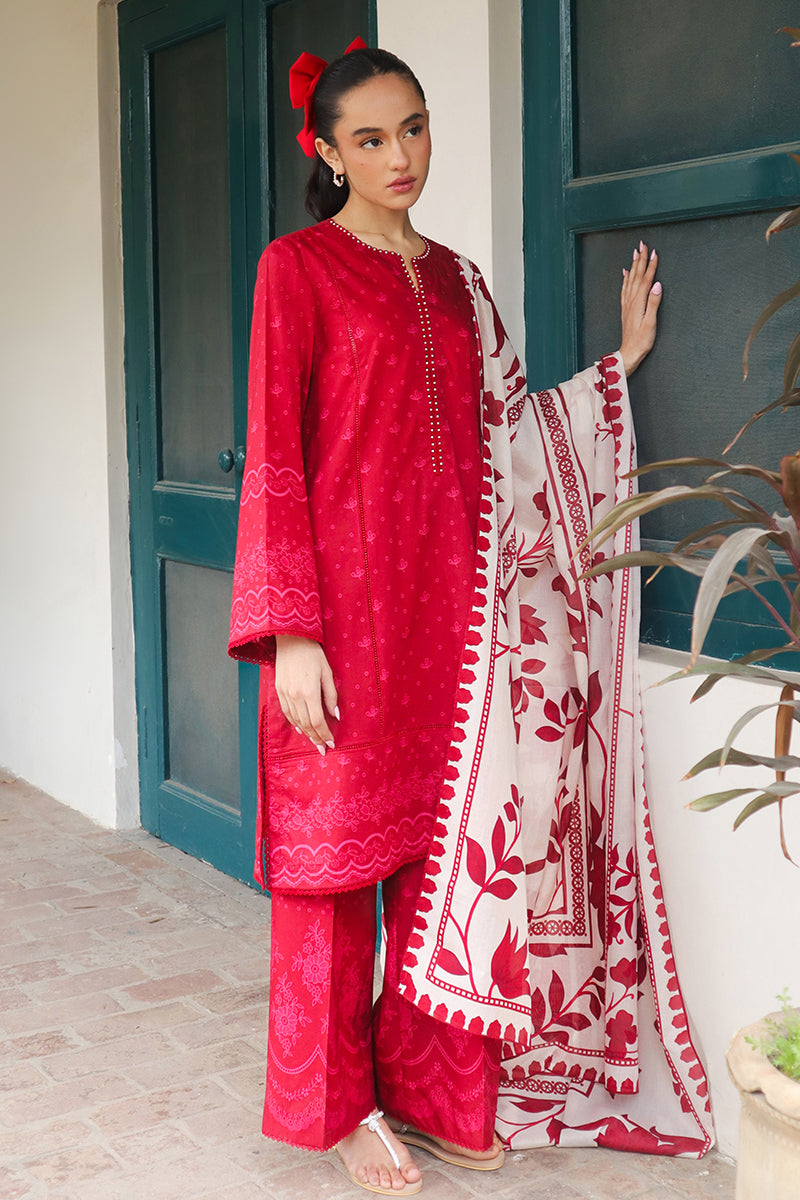 Cross Stitch | Printed Lawn | SCARLET SAGE - Pakistani Clothes for women, in United Kingdom and United States