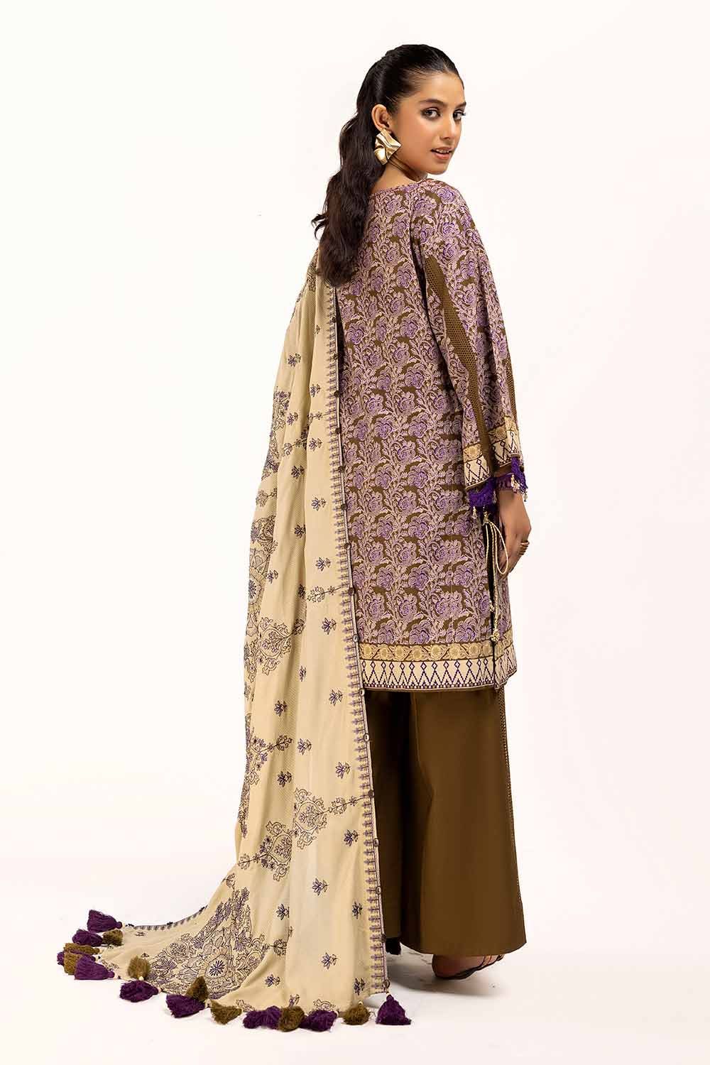 Gul Ahmed | Winter Collection 24 | Cotail Suit with Printed Twill Cotton Linen Dupatta CV-42009