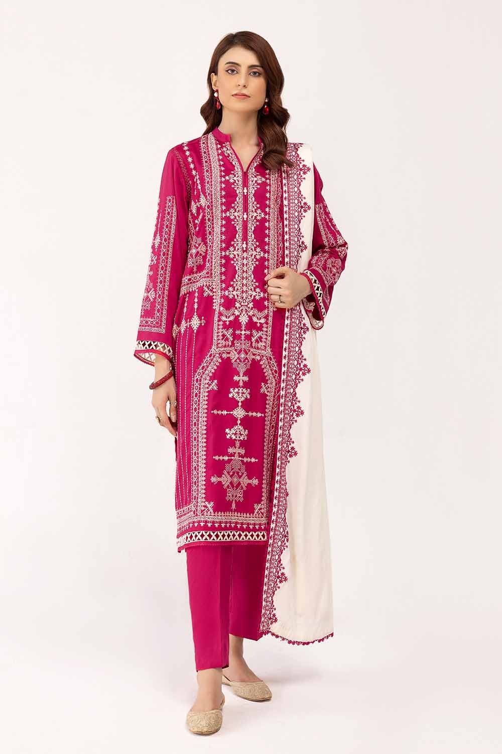 Gul Ahmed | Winter Collection 24 | Cotail Dupatta CV-42013