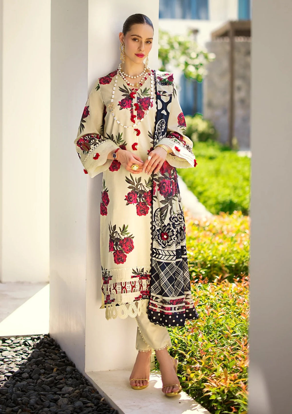 Elaf Premium | Prints Collection 2024 | EOP-03A SWAN - Pakistani Clothes for women, in United Kingdom and United States