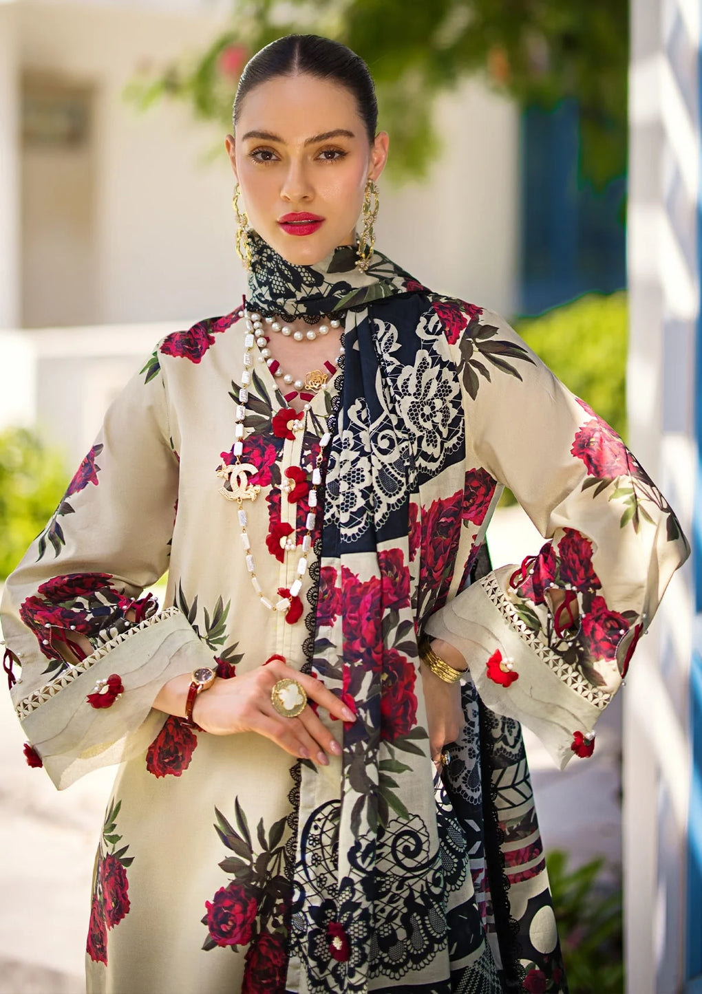 Elaf Premium | Prints Collection 2024 | EOP-03A SWAN - Pakistani Clothes for women, in United Kingdom and United States