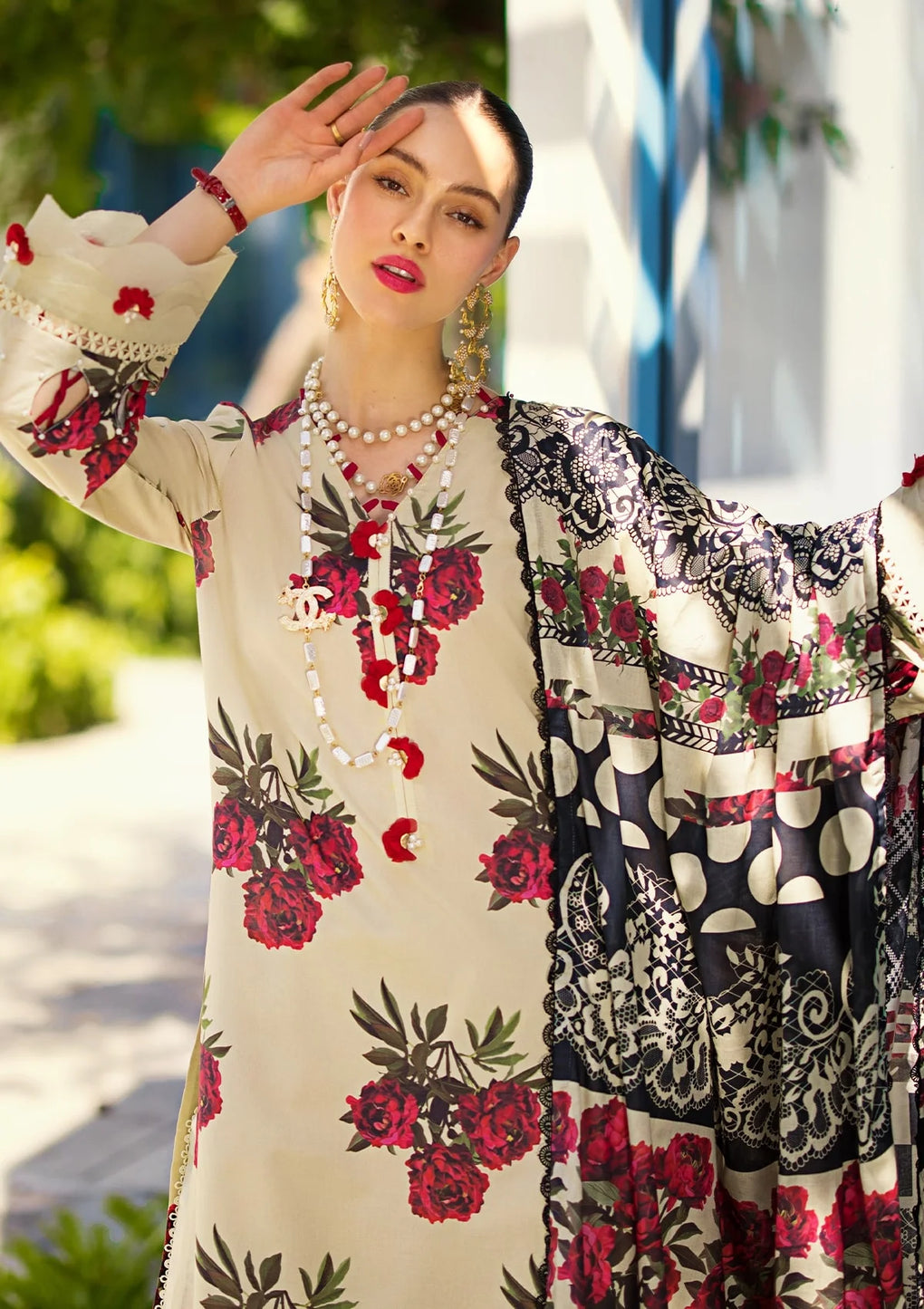 Elaf Premium | Prints Collection 2024 | EOP-03A SWAN - Pakistani Clothes for women, in United Kingdom and United States