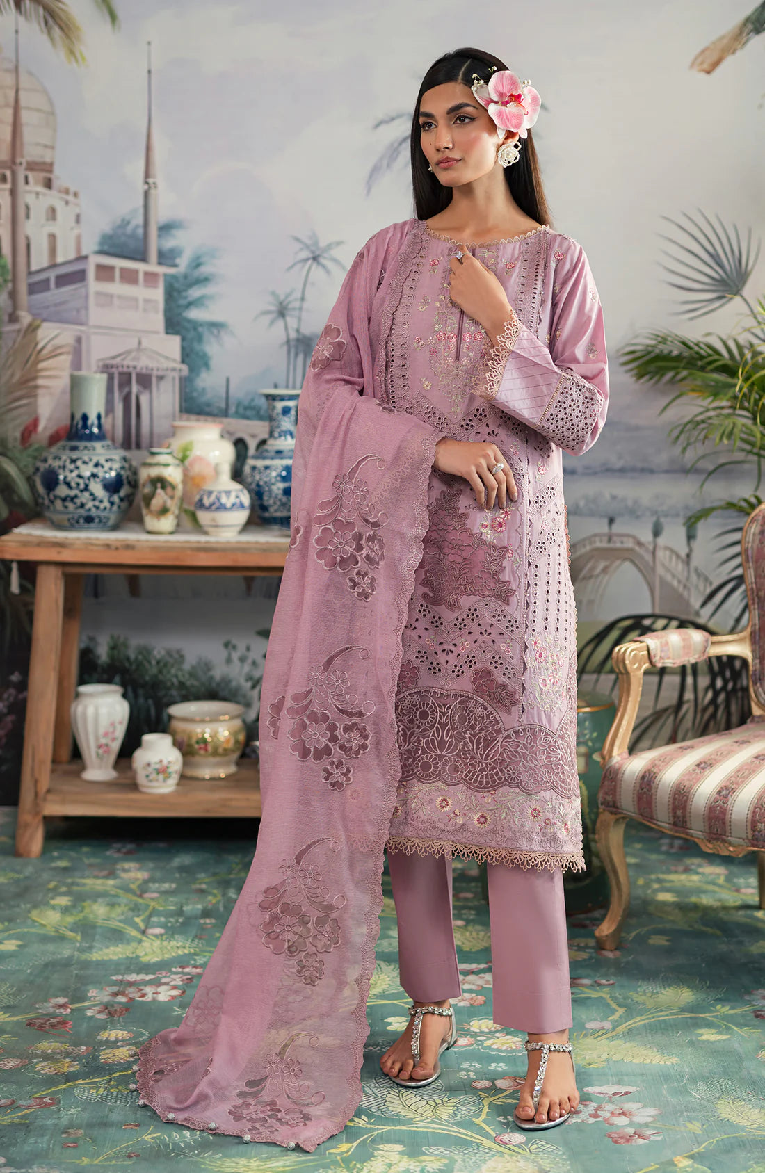 Emaan Adeel | Ayra Luxury Lawn 24 | AR-03 - Pakistani Clothes for women, in United Kingdom and United States